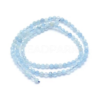 Natural Aquamarine Beads Strands G-E411-19B-4mm-1