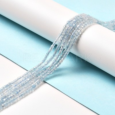 Natural Aquamarine Beads Strands G-D467-A10-1