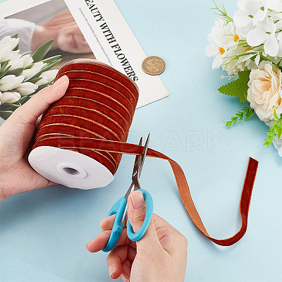 1 Roll Single Face Velvet Ribbon SRIB-HY0001-08B-1