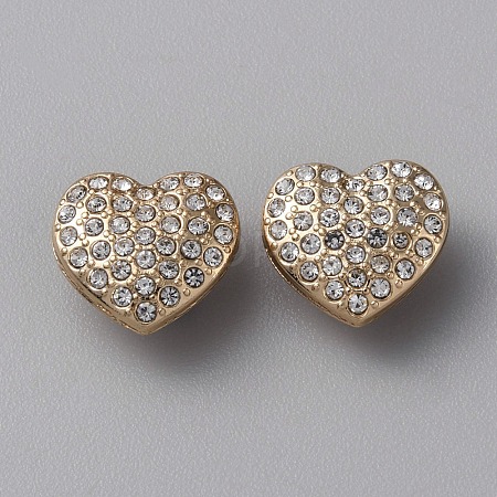 1-Hole Alloy Rhinestone Shank Buttons BUTT-WH0027-38KCG-1