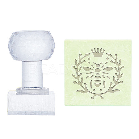 Clear Acrylic Soap Stamps DIY-WH0438-025-1