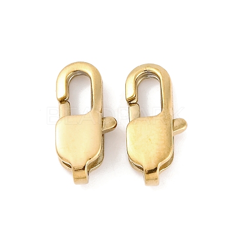 Ion Plating(IP) 304 Stainless Steel Lobster Claw Clasps X-STAS-F094-05B-G-1