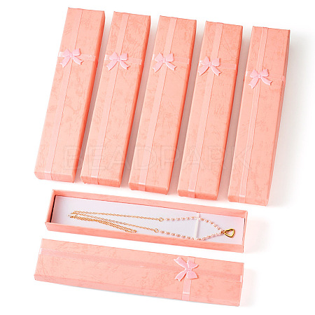 Bow Tie Cardboard Jewelry Necklace Boxes CON-TAC0009-02C-1