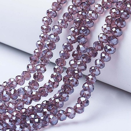 Electroplate Glass Beads Strands EGLA-A034-T10mm-A05-1