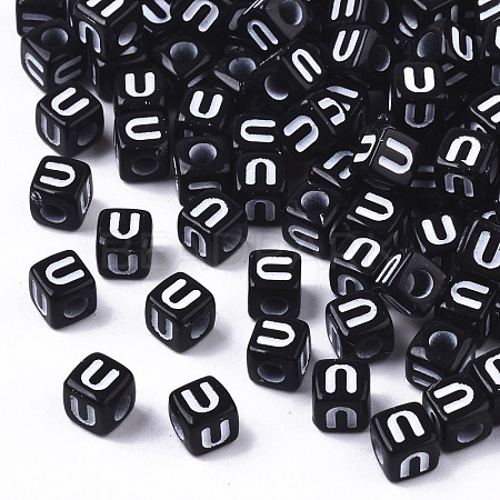 Opaque Acrylic Beads X-SACR-N002-01U-1