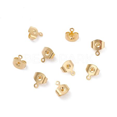 Brass Ear Nuts KK-P001-75G-B-1