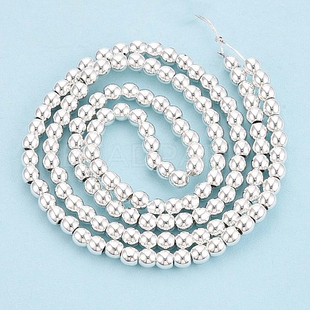 Electroplate Non-magnetic Synthetic Hematite Bead Strands X-G-Q466-3mm-02-1