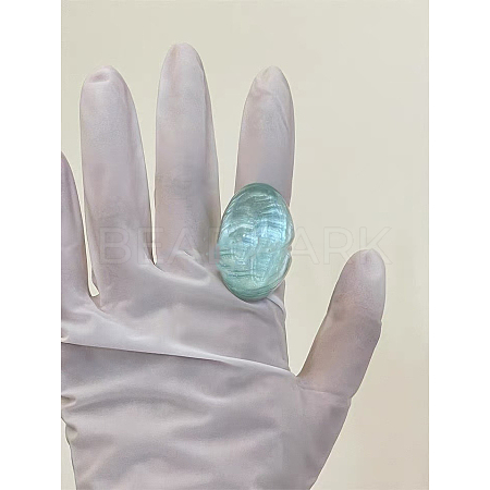 Oval Transparent Resin Finger Rings FS-WG7A84E-03-1