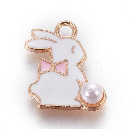 Zinc Alloy Bunny Pendants LS-ENAM-P163-02A-1