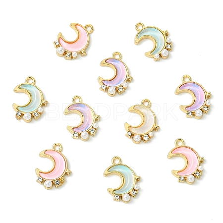 10Pcs Alloy Glass Pendants FIND-YW0008-90B-1