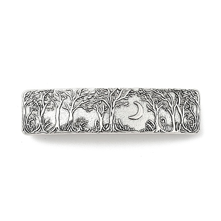 Vintage Retro Forest Moon Alloy Retro Hair Barrettes AJEW-K048-13AS-1