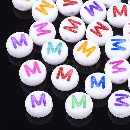 Initial Acrylic Beads X-OACR-E001-20M-1