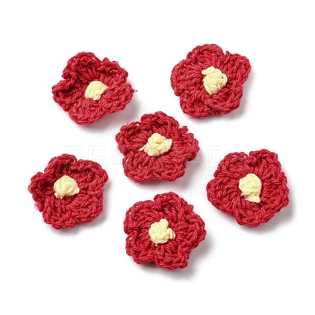 Cotton Thread Knitted Ornament Accessories WOVE-E002-01C-1