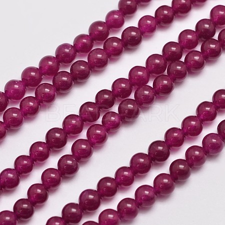 Natural & Dyed Malaysia Jade Bead Strands G-G659-4mm-A15-1