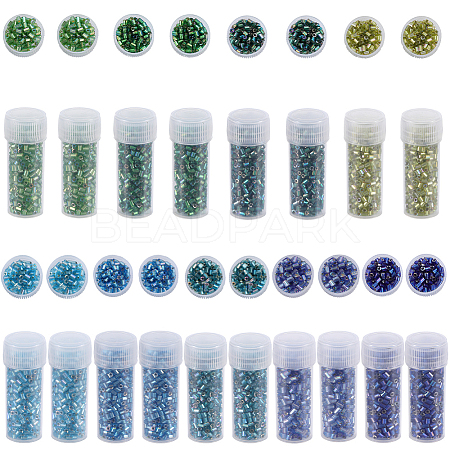 90g 9 colors 11/0 Two Cut Round Hole Glass Seed Beads SEED-SC0001-25A-1