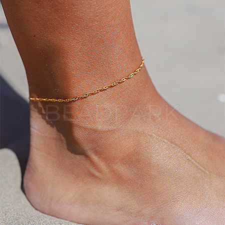 Stainless Steel Rope Chain Anklets for Women WG1529C-07-1