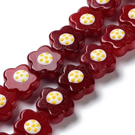 Glass Beads Strands LAMP-R145-07H-1