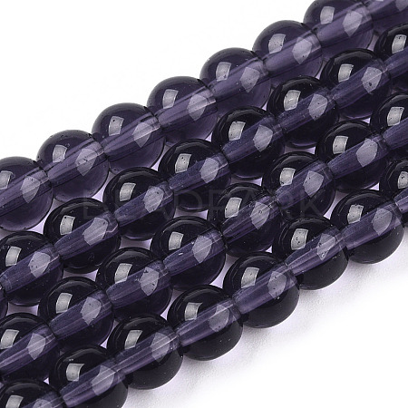 Transparent Glass Beads Strands GLAA-T032-T6mm-03-1
