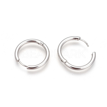 Tarnish Resistant 304 Stainless Steel Hoop Earrings EJEW-P177-P-19-1