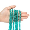 Spray Painted Crackle Glass Beads Strands CCG-Q001-8mm-15-4