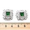Brass Micro Pave Cubic Zirconia Magnetic Clasps KK-C066-06P-2