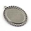 Tarnish Resistant Pendant Cabochon Settings STAS-Q194-17-3