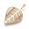 Brass Micro Pave Cubic Zirconia Pendants ZIRC-E124-67G-2