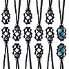 Braided Waxed Cotton Thread Cords Macrame Pouch Necklace Making AJEW-SW00017-1