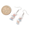 Natural Aquamarine & Pink Opal & Howlite Dangle Earrings EJEW-JE06127-03-3