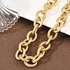 13MM 304 Stainless Steel Textured Cable Chain Necklaces NJEW-Z105-02G-1