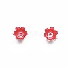 Spray Paint ABS Plastic Imitation Pearl Beads MACR-N013-001H-2