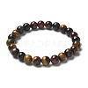 Natural Tiger Eye Bead Stretch Bracelets BJEW-K212-B-005-7