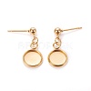 304 Stainless Steel Stud Earring Settings STAS-L226-019I-G-1