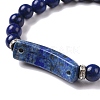 Natural Mixed Stone Beads Charm Bracelets BJEW-K164-B-3
