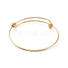 201 Stainless Steel Wire Wrap Extensible Bangle for Women BJEW-P285-04G-1