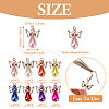 Angel Acrylic Imitation Pearl Pendants PALLOY-TAC0047-3