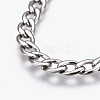 304 Stainless Steel Curb Chain Bracelets BJEW-O168-17P-2