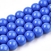 Opaque Solid Color Glass Beads Strands X-GLAA-T032-P8mm-11-1