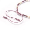 Nylon Thread Braided Bead Bracelets BJEW-E360-02-4