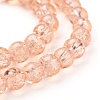 Crackle Glass Beads Strands X-CCG-Q001-6mm-05-1