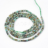 Natural African Turquoise(Jasper) Beads Strands X-G-T064-18-2mm-2