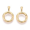 Brass Spring Gate Rings KK-T078-21G-1