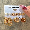 Alloy & Plastic Pearl Earring Sets WG17A46-10-1