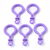 Opaque Solid Color Bulb Shaped Plastic Push Gate Snap Keychain Clasp Findings KY-T021-01H-1