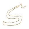 Brass Link Chain Necklaces NJEW-K123-06G-2