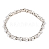 Brass Pave Clear Cubic Zirconia Tennis Bracelets for Women KK-CBA68DA-08P-4