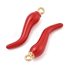 Rack Plating Alloy Enamel Pendants PALLOY-R451-07G-02-2