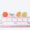 Mixed Color Transparent Frosted Acrylic Flower Bead Caps X-PL561M-5