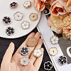 Gorgecraft 16Pcs 2 Colors 1-Hole Alloy Rhinestone Shank Buttons BUTT-GF0003-63-3