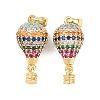 Brass Micro Pave Cubic Zirconia Pendants KK-H249-01G-1